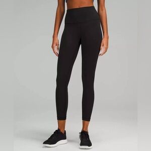 Lululemon Black WunderTrain Leggings, 25” inseam, size 10